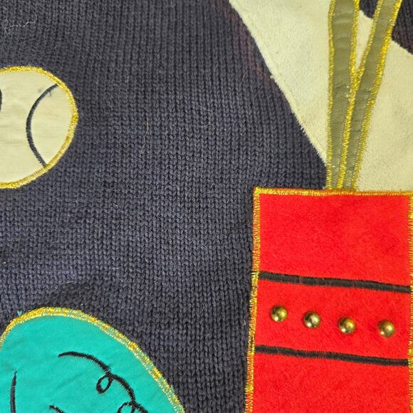 Lilly of California Womens Vintage 70s Deadstock Preppy Old Money Golf Sweater L - Picture 4 of 11